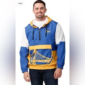 NWT FOCO Men's NBA Team Logo Warm-up Windbreaker Jacket Golden state warriors